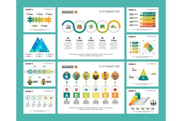 Colorful Smart Art Charts: Visual Tools for Modern Presentations