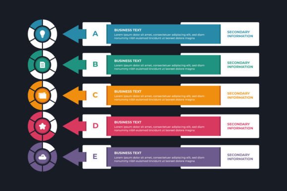 How the Colorful Flat Business Infographic Typeface Captures Attention