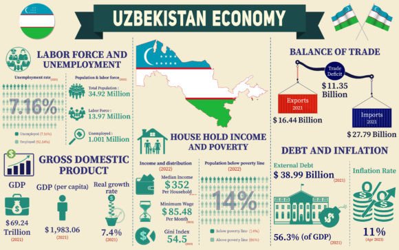 The Power of Visual Narratives: Understanding Uzbekistan's Economic Story Through Infographics