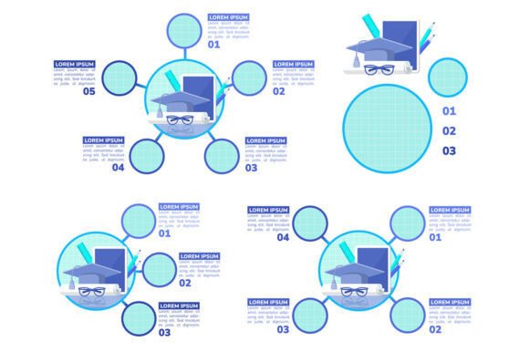 The Strategic Power of the Higher Education Degree Blue Infographic