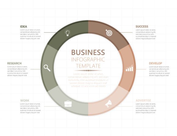 Transforming Ideas with a Six Steps Process Infographic